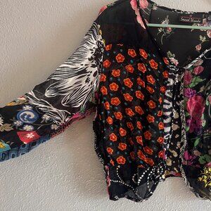 Vintage cropped cover up